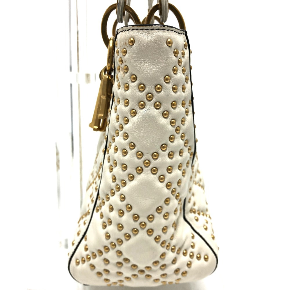 Dior Handbag M0579CVNZ030ETF leather white Canage Tote Bag Women Used Authentic