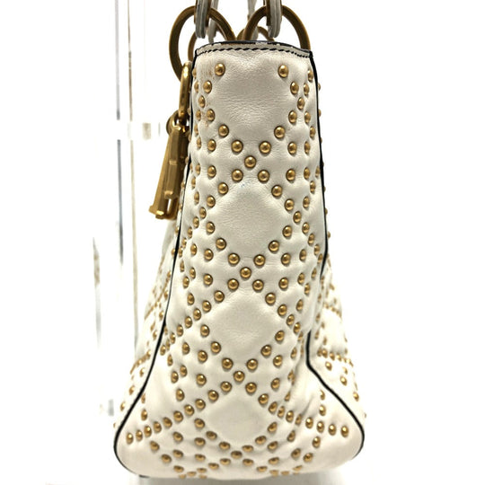 Dior Handbag M0579CVNZ030ETF leather white Canage Tote Bag Women Used Authentic