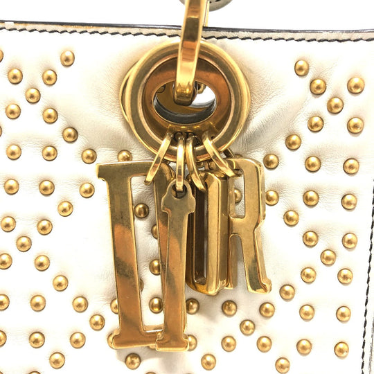 Dior Handbag M0579CVNZ030ETF leather white Canage Tote Bag Women Used Authentic