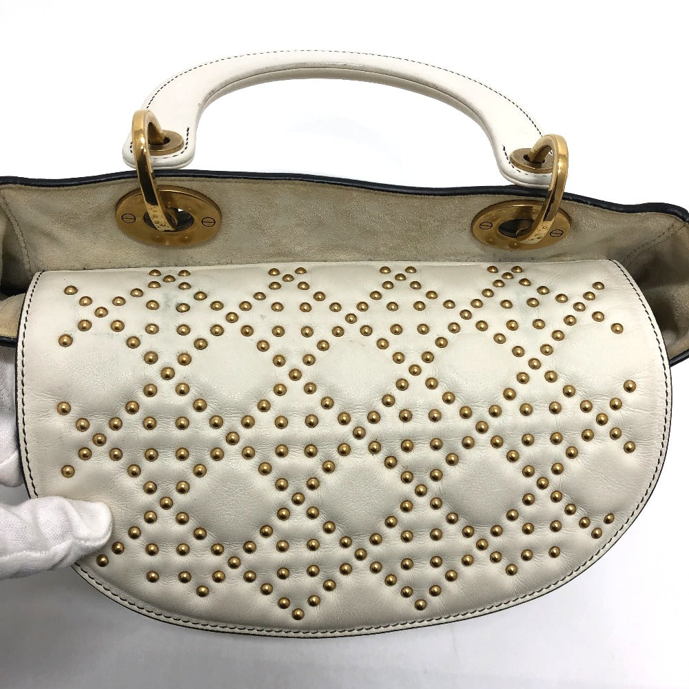 Dior Handbag M0579CVNZ030ETF leather white Canage Tote Bag Women Used Authentic