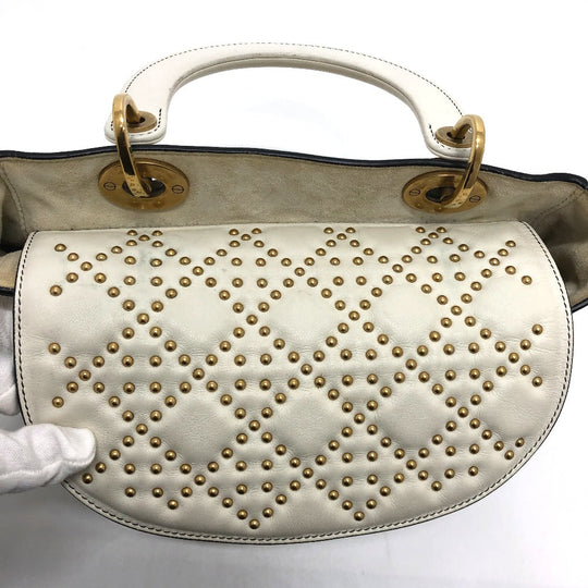 Dior Handbag M0579CVNZ030ETF leather white Canage Tote Bag Women Used Authentic