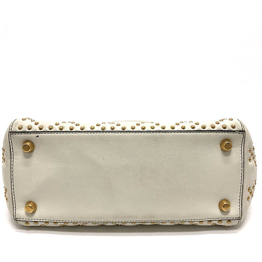 Dior Handbag M0579CVNZ030ETF leather white Canage Tote Bag Women Used Authentic