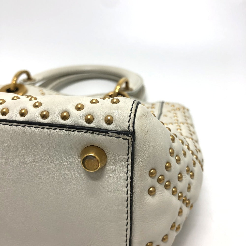 Dior Handbag M0579CVNZ030ETF leather white Canage Tote Bag Women Used Authentic