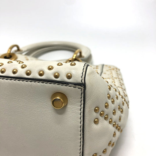 Dior Handbag M0579CVNZ030ETF leather white Canage Tote Bag Women Used Authentic