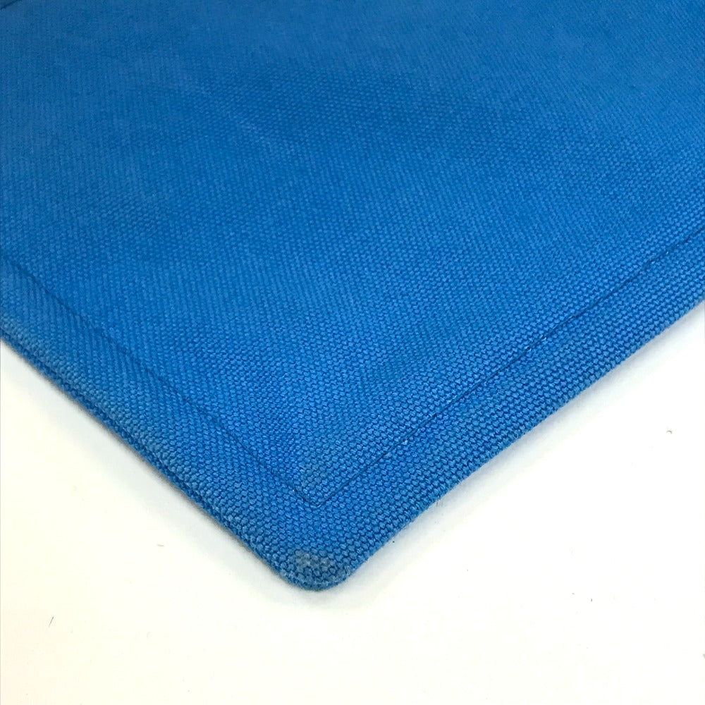 HERMES Pouch canvas Blue x red The King of Cats MITSOU Mitsu Cat Pouch Women Used Authentic