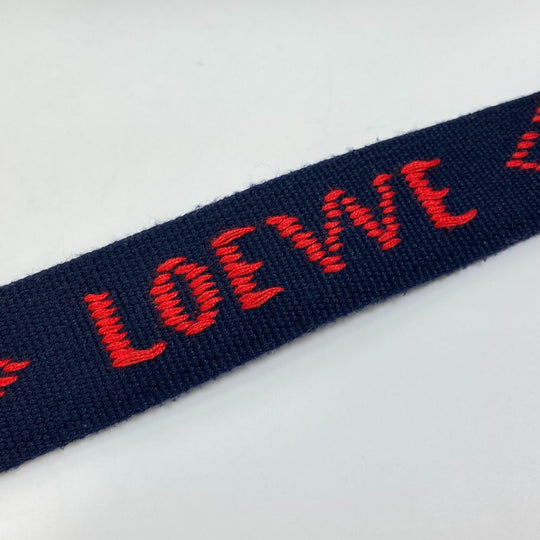 LOEWE Shoulder Bag Leather / canvas black anagram Pouch Women Used Authentic