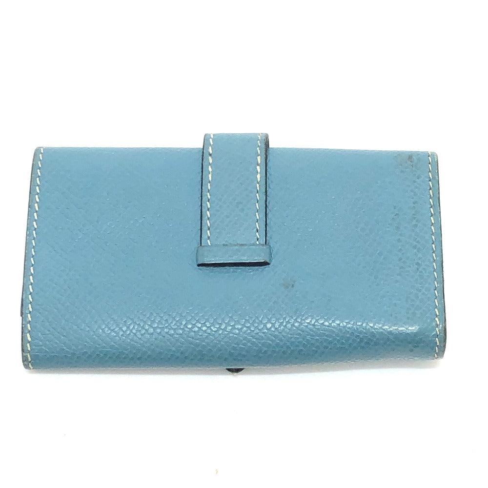 HERMES Key case Key holder  Epsom blue HMetal Bean Women Used Authentic