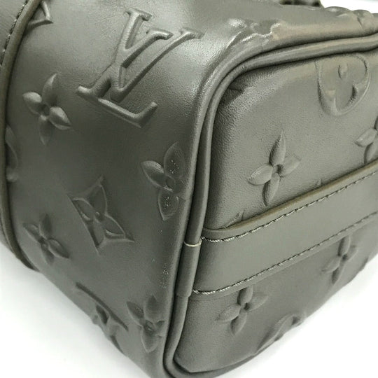 LOUIS VUITTON Handbag M57961 leather khaki monogram seal Keepall XS mens Used Authentic