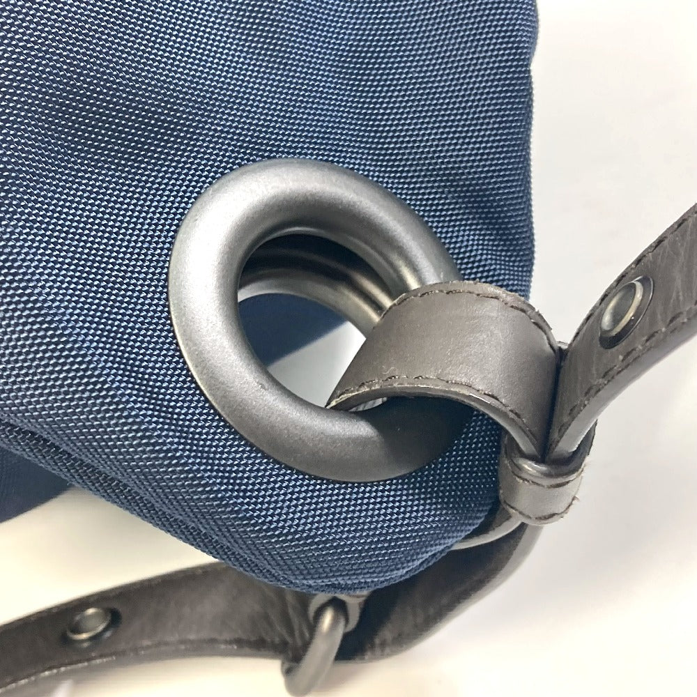 BOTTEGAVENETA Backpack 409595 Nylon / leather Navy x brown INTRECCIATO Backpack mens Used Authentic