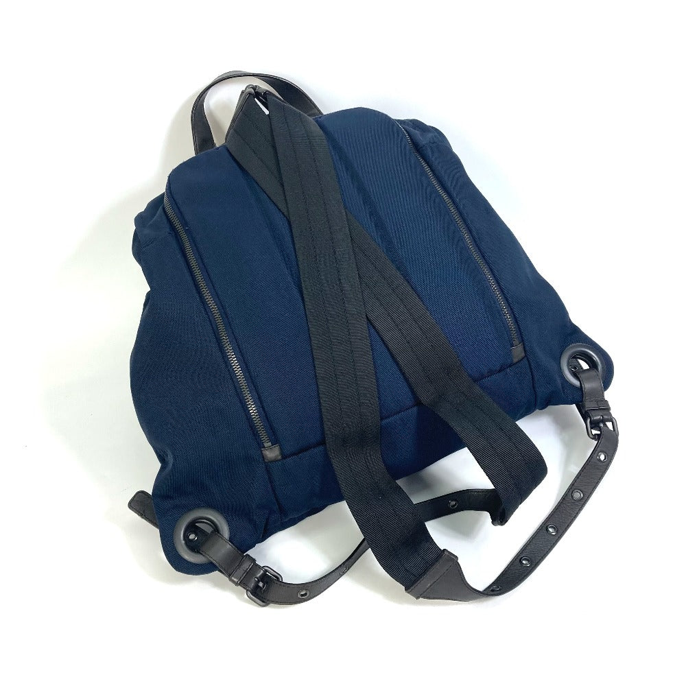 BOTTEGAVENETA Backpack 409595 Nylon / leather Navy x brown INTRECCIATO Backpack mens Used Authentic