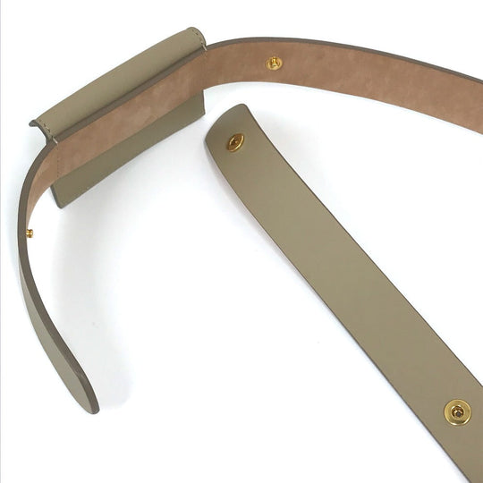BURBERRY belt 8012136 leather beige ENVELOPE Women 30/75 Used Authentic