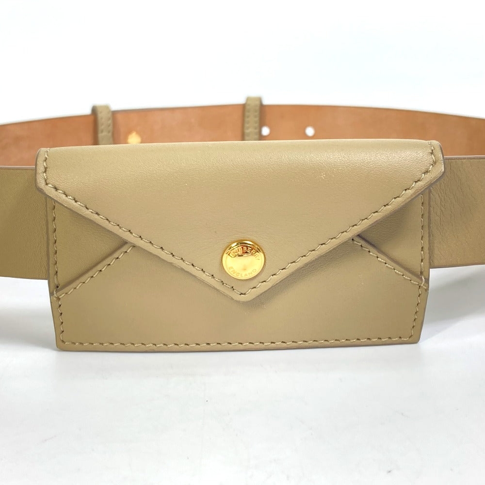BURBERRY belt 8012136 leather beige ENVELOPE Women 30/75 Used Authentic