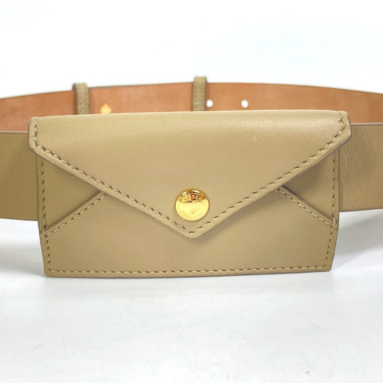 BURBERRY belt 8012136 leather beige ENVELOPE Women 30/75 Used Authentic