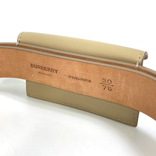 BURBERRY belt 8012136 leather beige ENVELOPE Women 30/75 Used Authentic