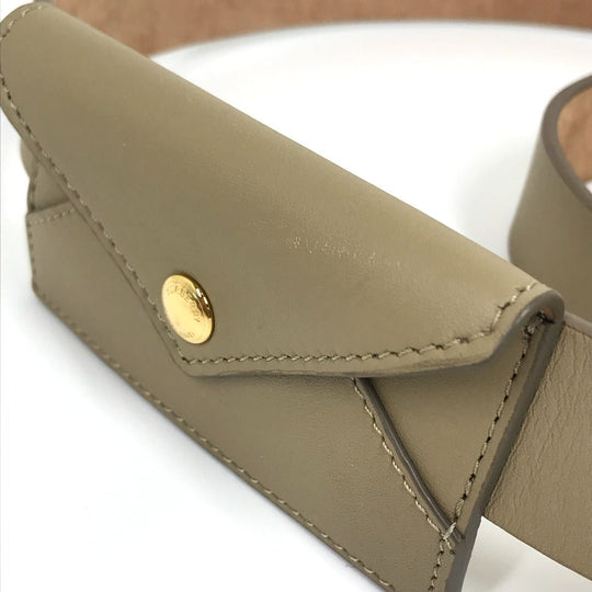 BURBERRY belt 8012136 leather beige ENVELOPE Women 30/75 Used Authentic