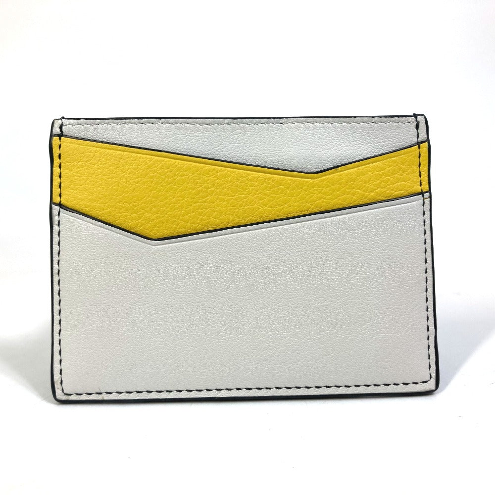 LOEWE Card Case C510V33X05 leather white puzzle Women Used Authentic