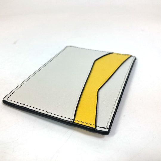 LOEWE Card Case C510V33X05 leather white puzzle Women Used Authentic
