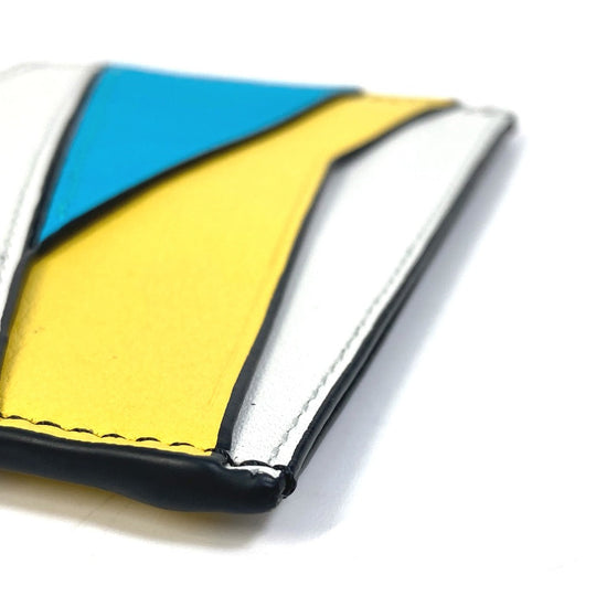 LOEWE Card Case C510V33X05 leather white puzzle Women Used Authentic