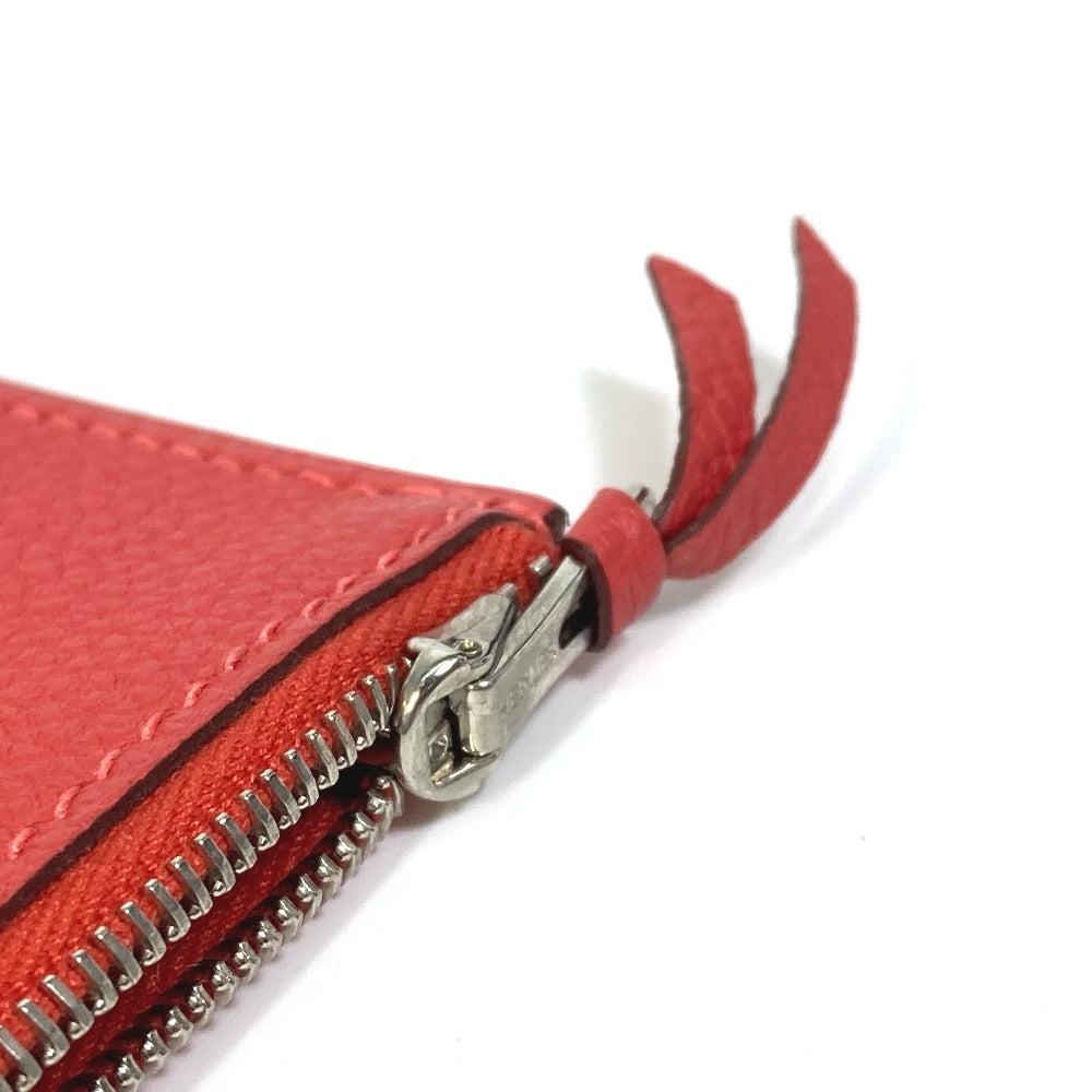 HERMES Long Wallet Purse Togo Red type Dogon GM Wallet