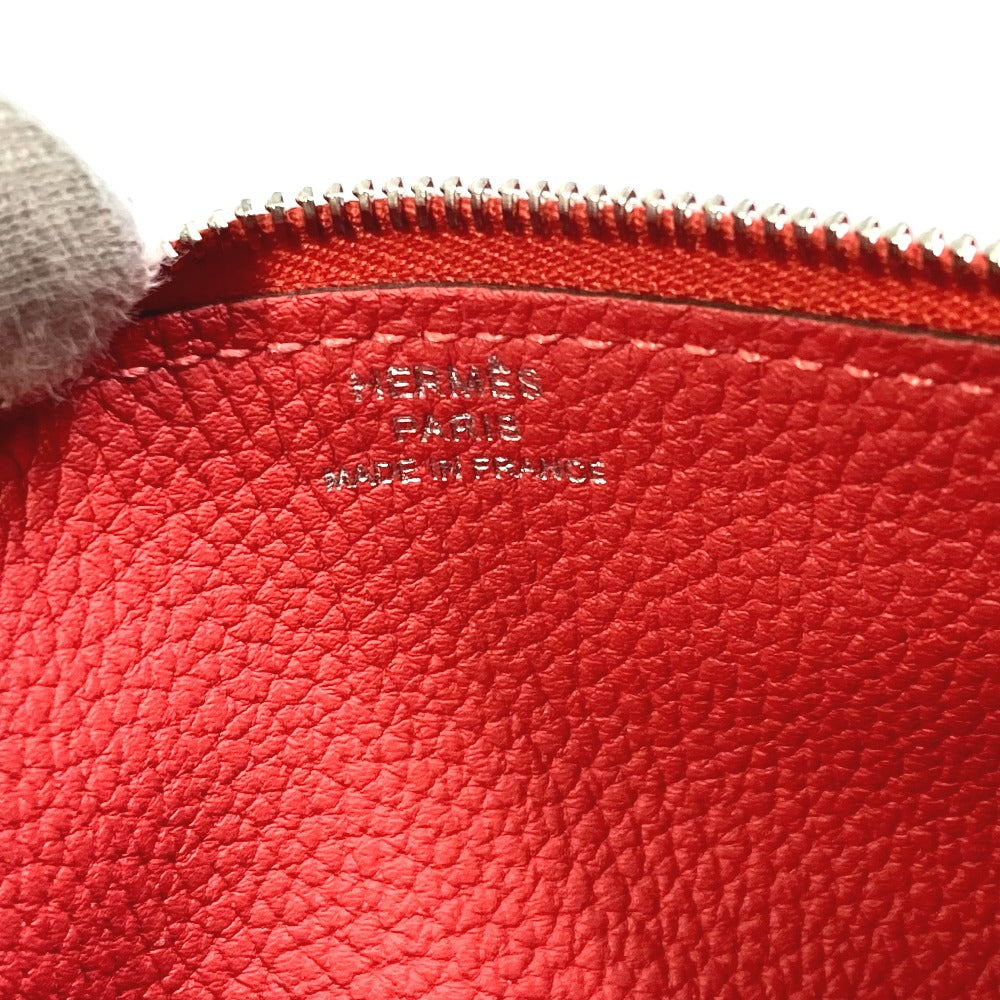 HERMES Long Wallet Purse Togo Red type Dogon GM Wallet