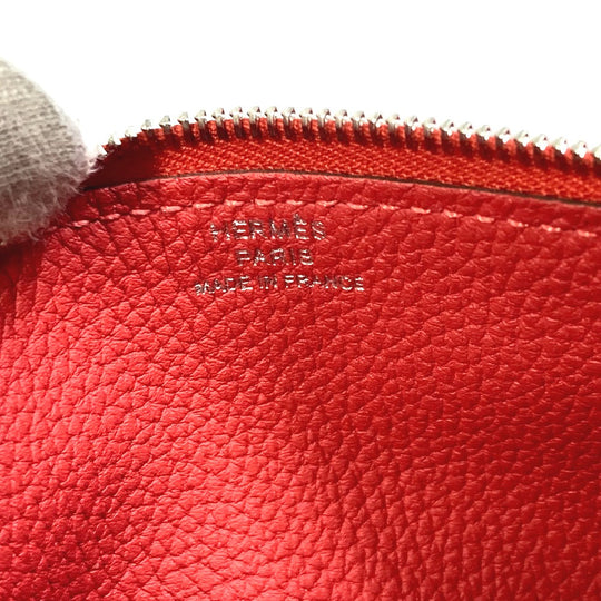 HERMES Long Wallet Purse Togo Red type Dogon GM Wallet
