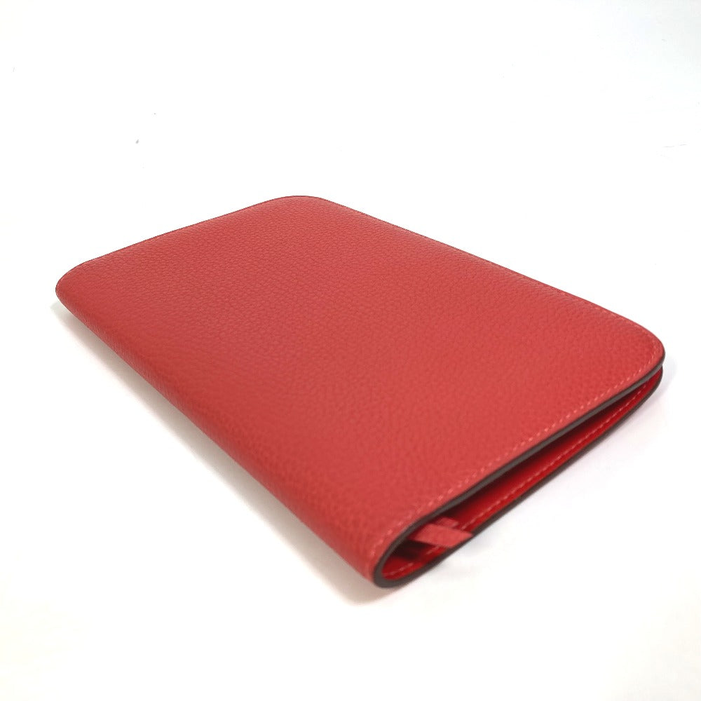 HERMES Long Wallet Purse Togo Red type Dogon GM Wallet