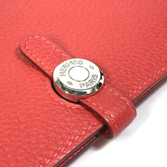 HERMES Long Wallet Purse Togo Red type Dogon GM Wallet