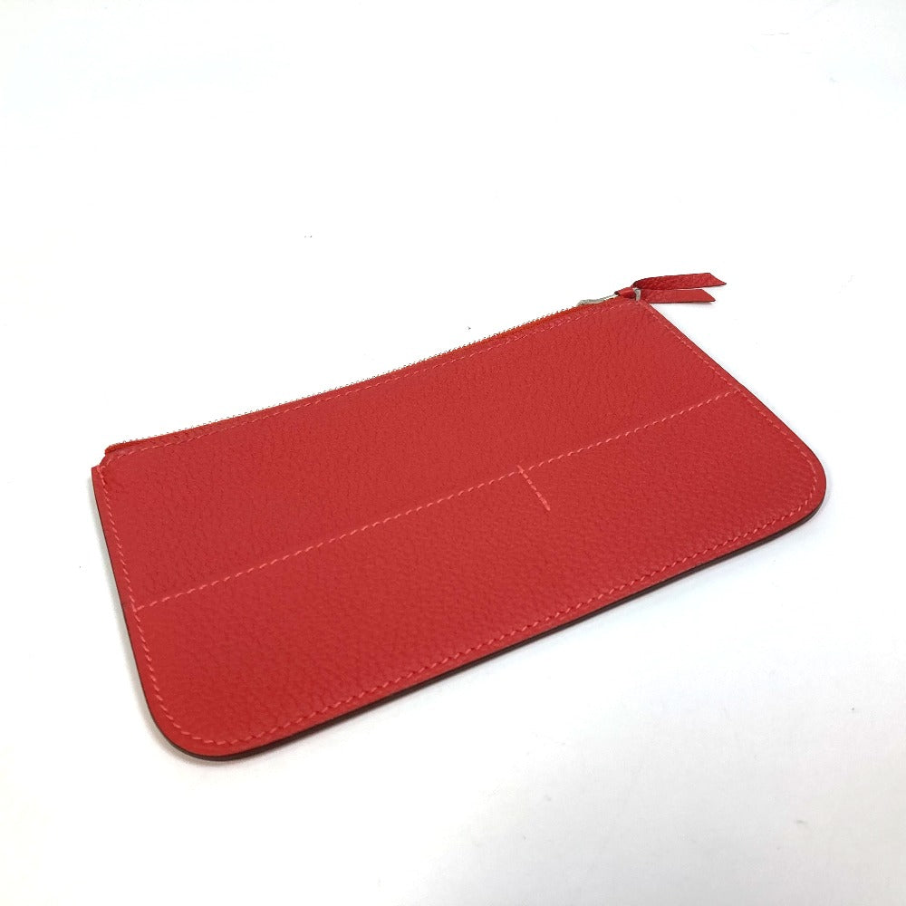 HERMES Long Wallet Purse Togo Red type Dogon GM Wallet