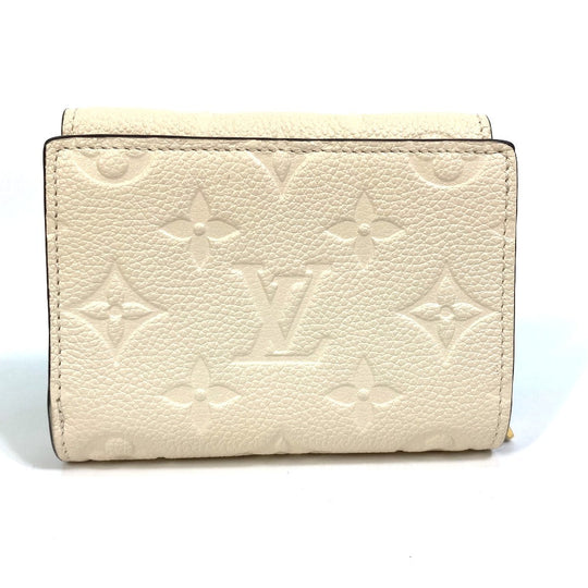LOUIS VUITTON Trifold wallet M81071 Monogram Ann Platt Leather beige Monogram Ann Platt Wallet Women Used Authentic