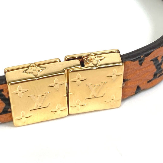 LOUIS VUITTON bracelet M6774F Monogram canvas Brown Monogram LV Crafty reversible bracelet Women Used Authentic
