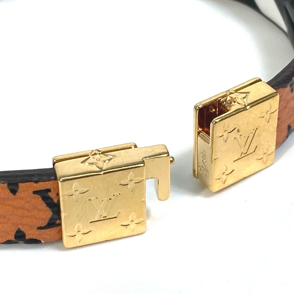 LOUIS VUITTON bracelet M6774F Monogram canvas Brown Monogram LV Crafty reversible bracelet Women Used Authentic