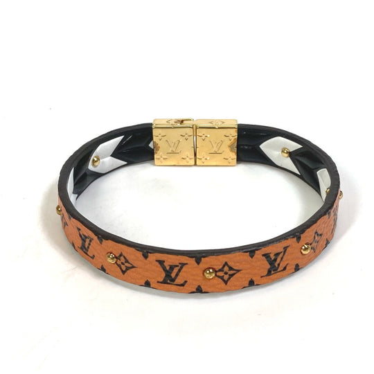 LOUIS VUITTON bracelet M6774F Monogram canvas Brown Monogram LV Crafty reversible bracelet Women Used Authentic