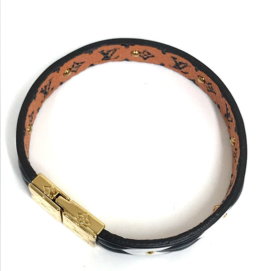 LOUIS VUITTON bracelet M6774F Monogram canvas Brown Monogram LV Crafty reversible bracelet Women Used Authentic