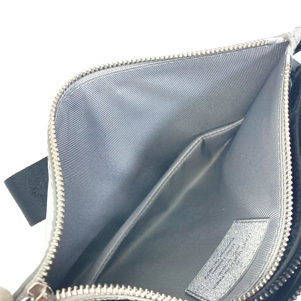 LOUIS VUITTON Shoulder Bag M59682 Leather, Taurillon Clemence Leather, Damier Glitter Leather Silver damier glitter Trio pouch NM mens Used Authentic