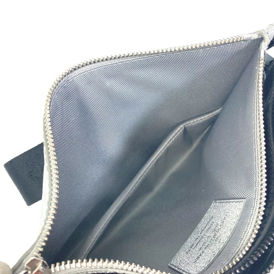LOUIS VUITTON Shoulder Bag M59682 Leather, Taurillon Clemence Leather, Damier Glitter Leather Silver damier glitter Trio pouch NM mens Used Authentic