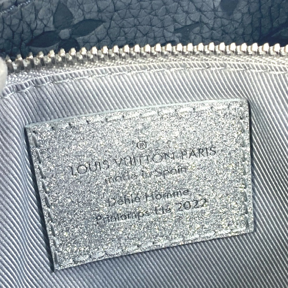 LOUIS VUITTON Shoulder Bag M59682 Leather, Taurillon Clemence Leather, Damier Glitter Leather Silver damier glitter Trio pouch NM mens Used Authentic