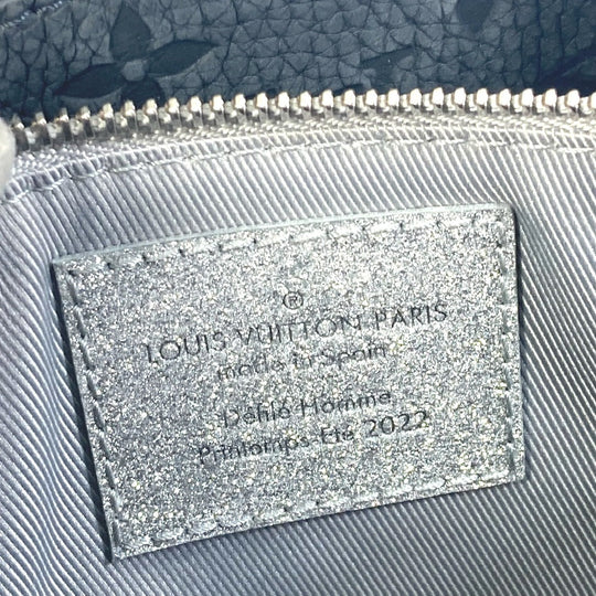 LOUIS VUITTON Shoulder Bag M59682 Leather, Taurillon Clemence Leather, Damier Glitter Leather Silver damier glitter Trio pouch NM mens Used Authentic