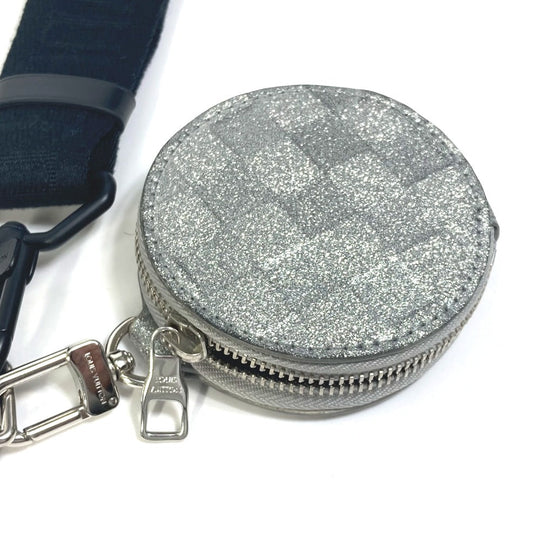 LOUIS VUITTON Shoulder Bag M59682 Leather, Taurillon Clemence Leather, Damier Glitter Leather Silver damier glitter Trio pouch NM mens Used Authentic