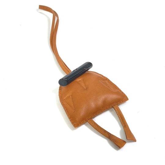 HERMES Bag charm Leather, Buffalo Horn Brown key ring petit h petit h owl unisex(Unisex) Used Authentic