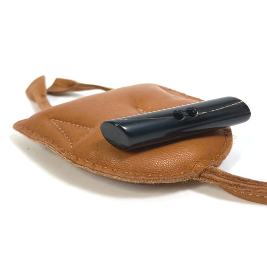 HERMES Bag charm Leather, Buffalo Horn Brown key ring petit h petit h owl unisex(Unisex) Used Authentic