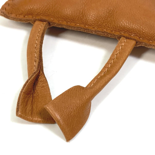 HERMES Bag charm Leather, Buffalo Horn Brown key ring petit h petit h owl unisex(Unisex) Used Authentic