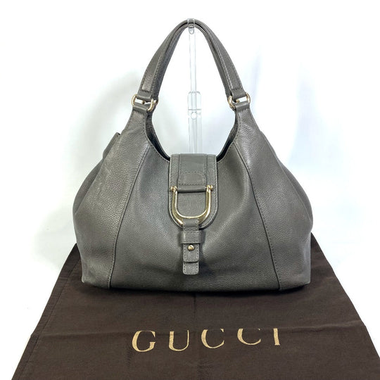 GUCCI Tote Bag 268747 leather Brown D-shaped ring Women Secondhand Authentic