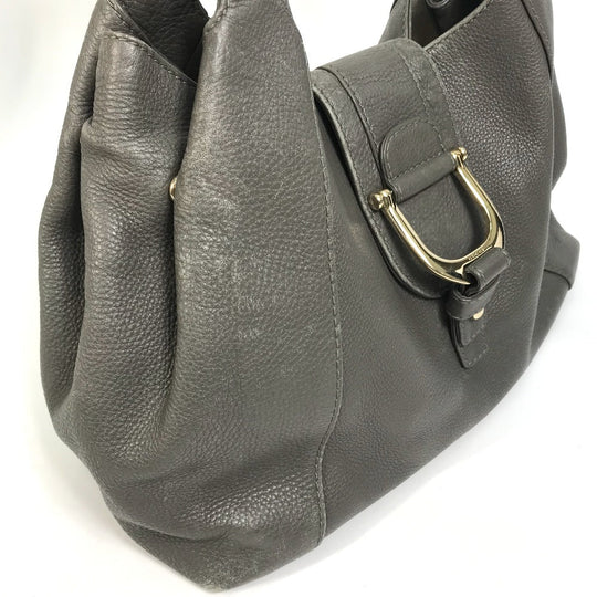 GUCCI Tote Bag 268747 leather Brown D-shaped ring Women Secondhand Authentic