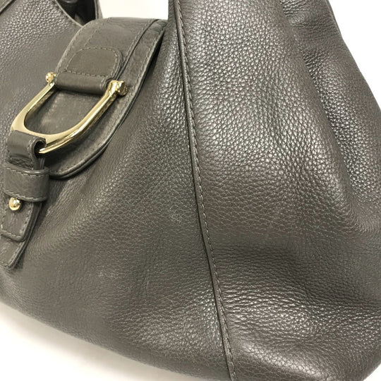 GUCCI Tote Bag 268747 leather Brown D-shaped ring Women Secondhand Authentic