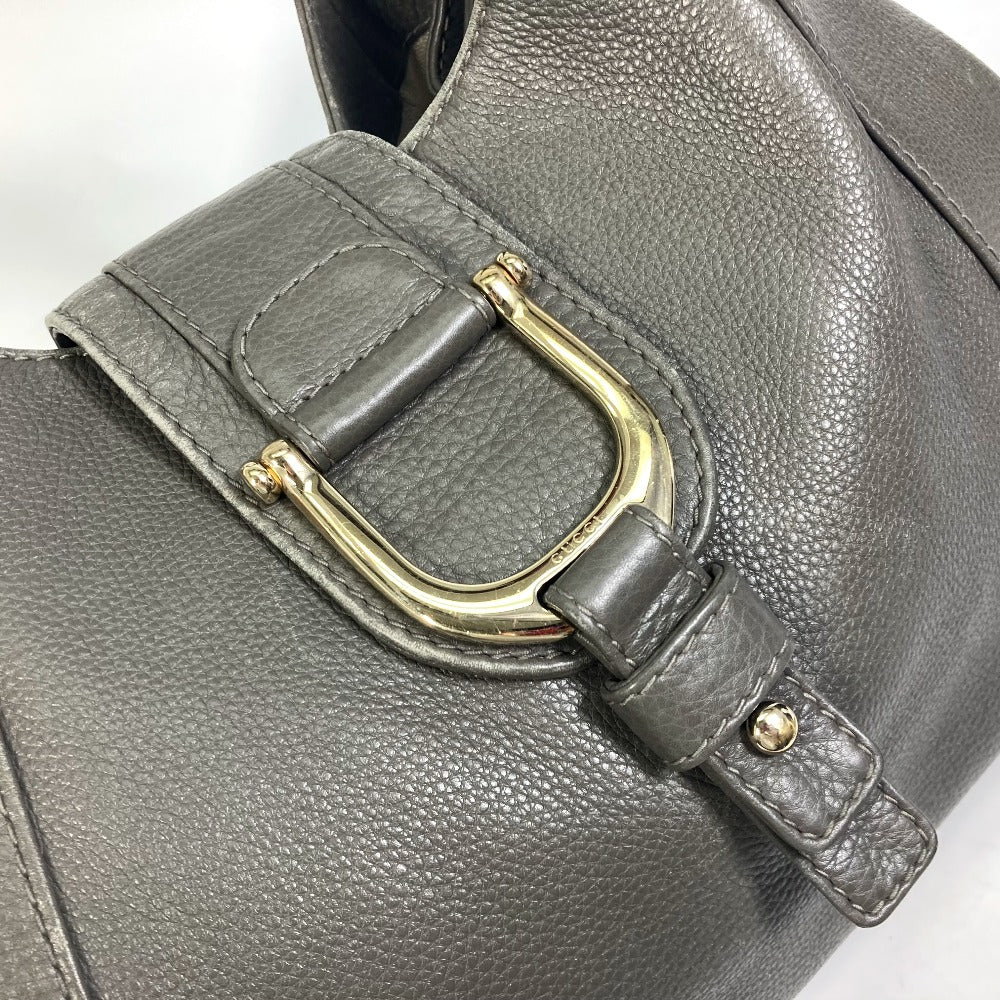 GUCCI Tote Bag 268747 leather Brown D-shaped ring Women Secondhand Authentic