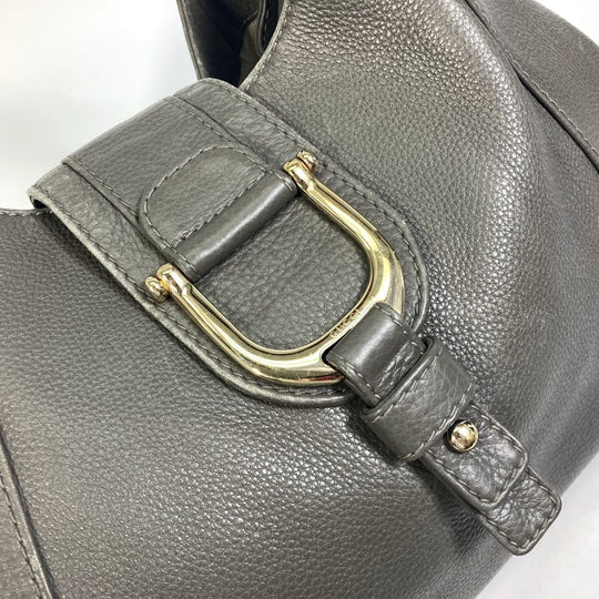 GUCCI Tote Bag 268747 leather Brown D-shaped ring Women Secondhand Authentic