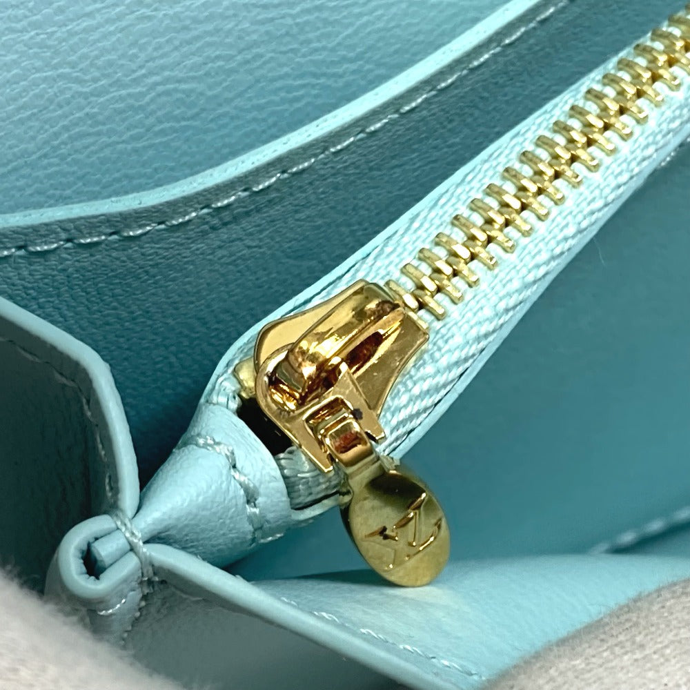 LOUIS VUITTON Long Wallet Purse M81367 Taurillon Clemence Leather Gray type vertical wallet Women Used Authentic