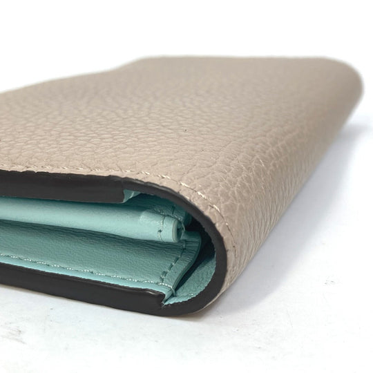 LOUIS VUITTON Long Wallet Purse M81367 Taurillon Clemence Leather Gray type vertical wallet Women Used Authentic
