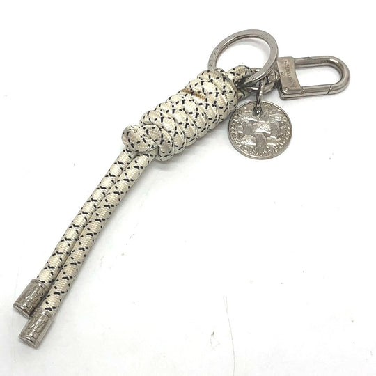LOUIS VUITTON Bag charm MP1622 metal white Christopher nemes Key ring mens Used Authentic