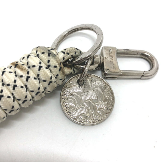 LOUIS VUITTON Bag charm MP1622 metal white Christopher nemes Key ring mens Used Authentic